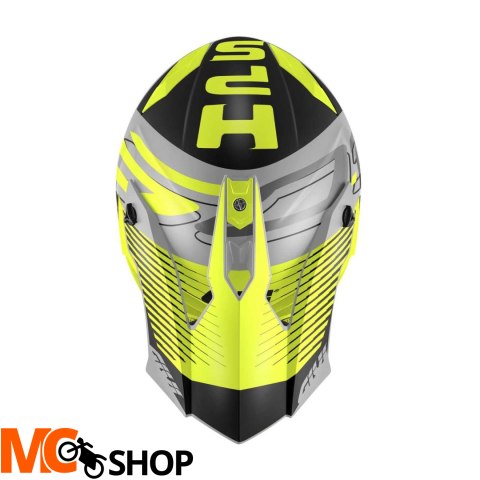 GIVI KASK CROSS 60.1 FRESH ECE SZARY/CZAR/ŻÓŁT MAT