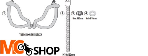 KAPPA GMOLE OSŁONY SILNIKA HONDA NX 500 '24 CZARNE