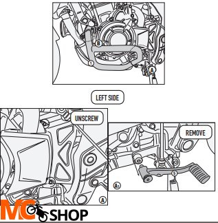 KAPPA GMOLE OSŁONY SILNIKA HONDA NX 500 '24 CZARNE