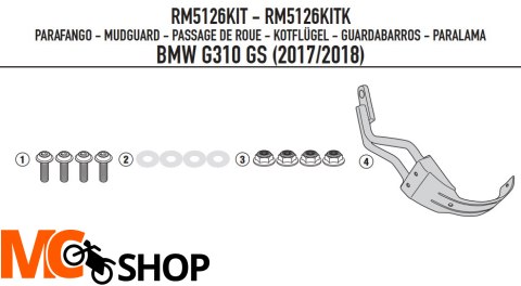 KAPPA MOCOWANIE BŁOTNIKA KRM01 BMW G 310GS 17-21