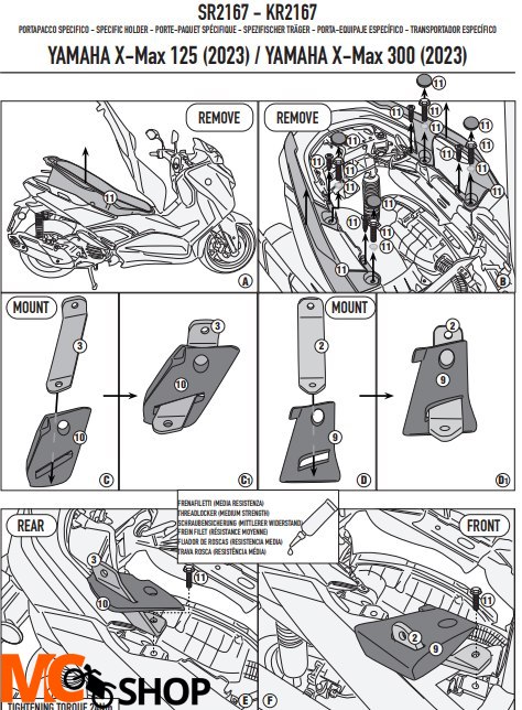 KAPPA STELAŻ KUFRA CENTRALNEGO YAMAHA X MAX 125