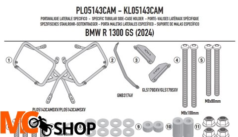 KAPPA STELAŻ KUFRÓW BOCZNYCH MONOKEY CAM SIDE BMW