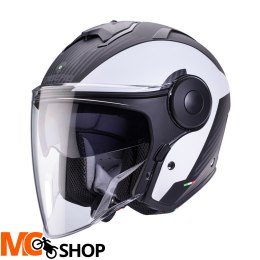 CABERG KASK JET Z BLENDĄ SOHO MILANO BIAŁY/CZ MAT