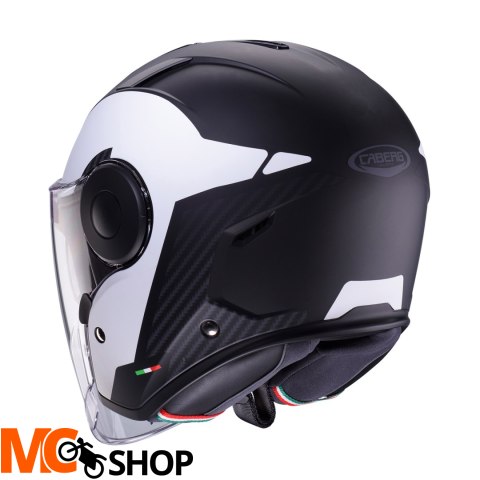 CABERG KASK JET Z BLENDĄ SOHO MILANO BIAŁY/CZ MAT