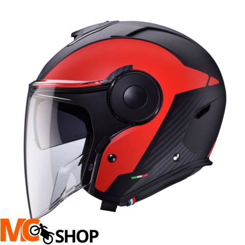 CABERG KASK JET Z BLENDĄ SOHO MILANO CZ/CZARNY MAT