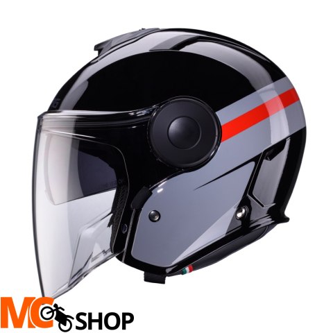 CABERG KASK JET Z BLENDĄ SOHO ZEPHYR CZARNY/SZ/CZE