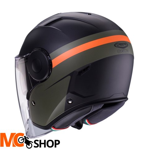 CABERG KASK JET Z BLENDĄ SOHO ZEPHYR CZARN/ZIE/POM