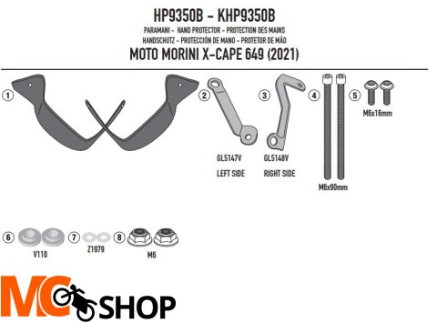 GIVI DODATKOWE HANDBARY MOTO MORINI X-Cape 649 21