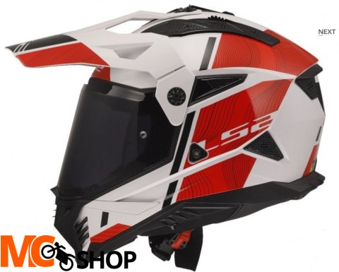 LS2 KASK ADVENT MX702 PIONEER II HILL WHITE RED