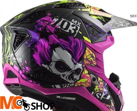 LS2 KASK CROSS MX703 C X-FORCE FIRESKULL VIOLET-06