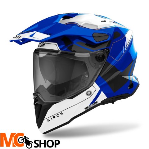 AIROH KASK DUALE COMMANDER 2 REVEAL BLUE GLOSS