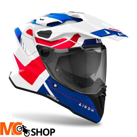 AIROH KASK DUALE COMMANDER 2 REVEAL BLUE/RED GLOSS