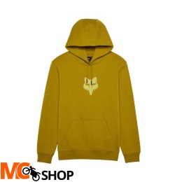 FOX BLUZA Z KAPTUREM HEAD FLEECE PO MUSTARD