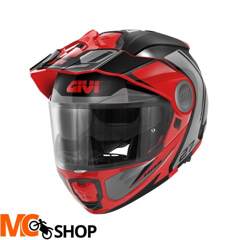 GIVI KASK X.27 TOURER SZCZĘKOWY CZARNY Z CZERWONYM