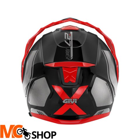GIVI KASK X.27 TOURER SZCZĘKOWY CZARNY Z CZERWONYM