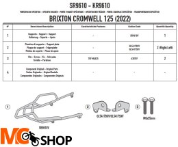 GIVI STELAŻ KUFRA CENTRALNEGO MONOLOCK BRIXTON