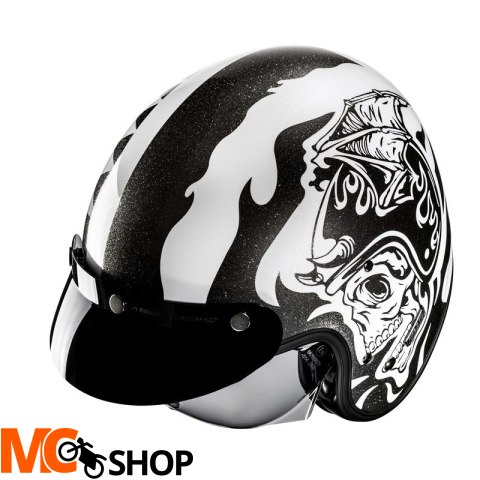 HJC KASK OTWARTY V31 FLAME WHITE/BLACK