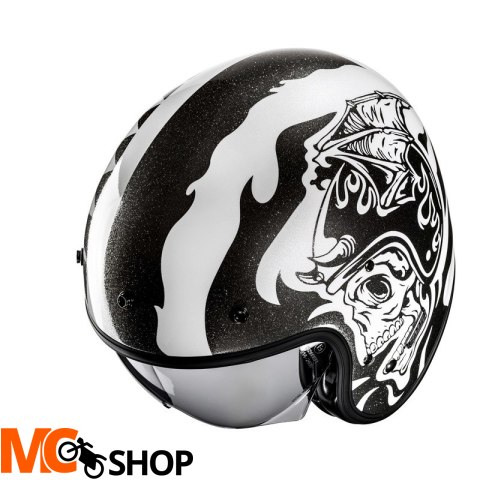 HJC KASK OTWARTY V31 FLAME WHITE/BLACK