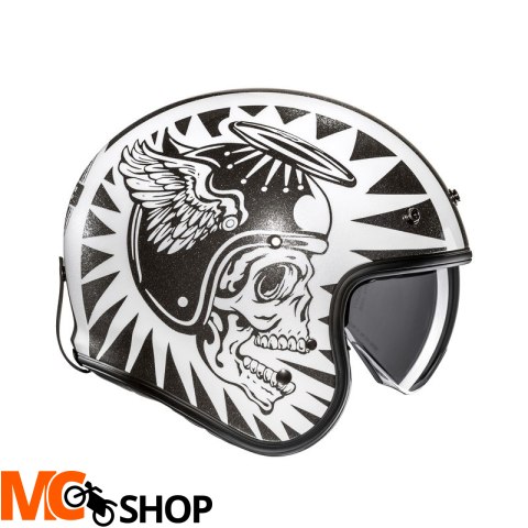 HJC KASK OTWARTY V31 FLAME WHITE/BLACK