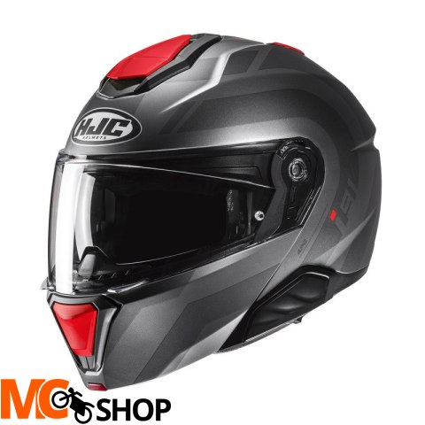 HJC KASK SYSTEMOWY I91 ARVEN GREY/RED