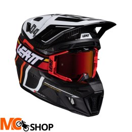 LEATT KASK Z GOGLAMI KIT MOTO 9.5 V25 CARBON/WHITE