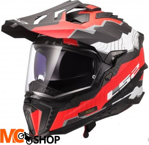 LS2 KASK ADVENTURE MX701 EXPLORER C TRICK M.WH RED