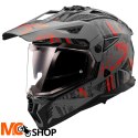 LS2 KASK ADVENTURE MX702 PIONEER II CRAZY BLAC RED