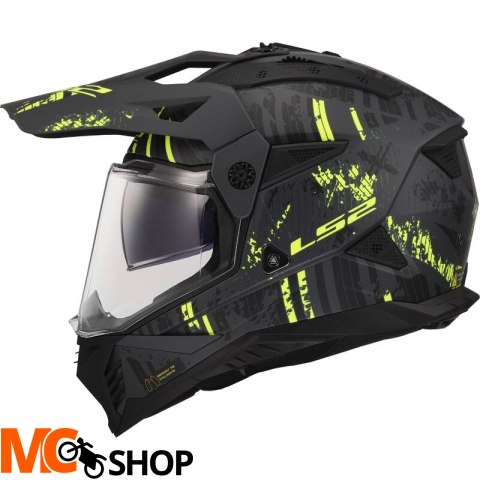 LS2 KASK ADVENTURE MX702 PIONEER II CRAZY M.BLACK