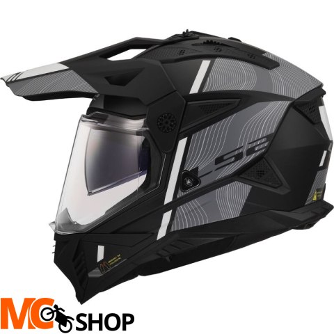 LS2 KASK ADVENTURE MX702 PIONEER II HILL MAT BL WH