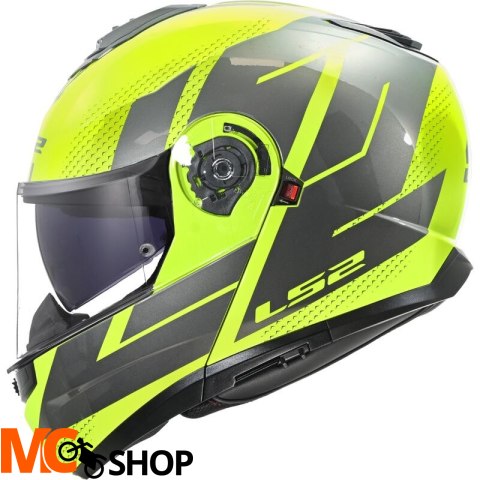 LS2 KASK SZCZĘKOWY FF908 STROBE II H-V YEL. GREY-