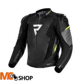 REBELHORN KURTKA SKÓRZANA VELOCE BLACK/GREY/FL YEL