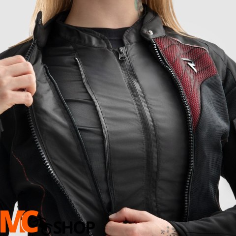 REBELHORN KURTKA TEKSTYLNA JAX LADY BLACK/RED
