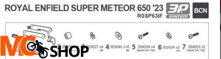 SHAD STELAŻ KUFRA BOCZNEGO 3P DO ROYAL ENFIELD SUP