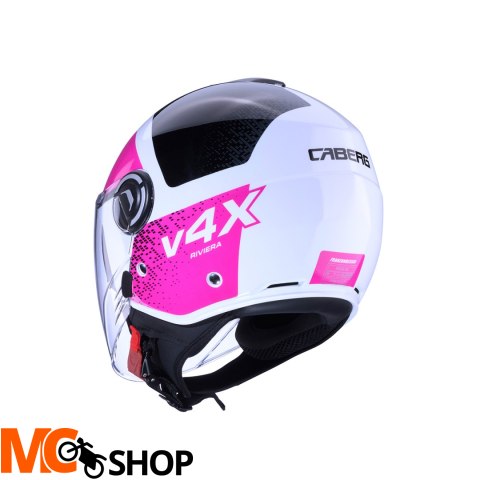 CABERG KASK JET RIVIERA V4X ALPHA BIAŁY/CZARNY/FU