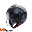 CABERG KASK JET RIVIERA V4X ALPHA CZARNY MAT/SZARY