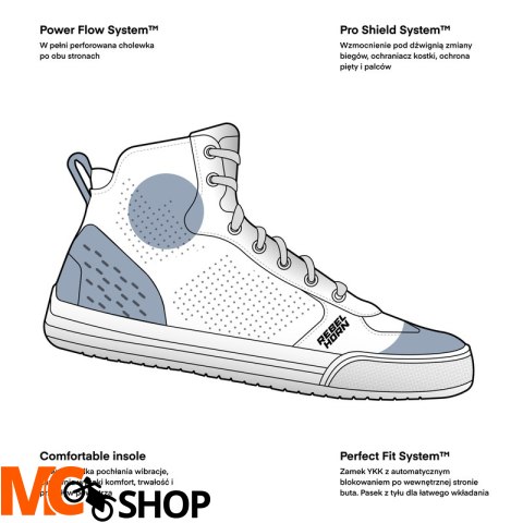 REBELHORN BUTY MOTOCYKLOWE SKÓRZANE SPIKE OLIVE
