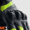 REBELHORN RĘKAWICE SKÓRZANE VIPER BLACK/GRE/FL YEL