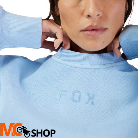 FOX BLUZA LADY WORDMARK OVERSIZED FLEECE CRE BLUE