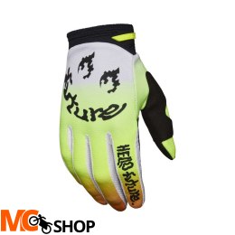 FOX RĘKAWICE OFF-ROAD 180 HELLO FUTURE WHITE/YELLO