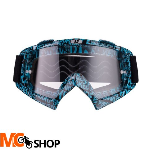 Gogle iMX Racing Mud Graphic Blue/Black Szyb Clear