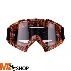 Gogle iMX Racing Mud Graphic Orange/Black SZ Clear