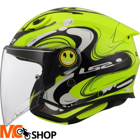 LS2 KASK OTWARTY JUNIOR OF622 FUNNY II GLUP YELLOW