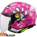 LS2 KASK OTWARTY JUNIOR OF622 FUNNY II PAWS PINK