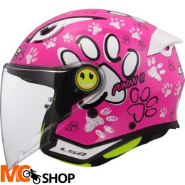 LS2 KASK OTWARTY JUNIOR OF622 FUNNY II PAWS PINK