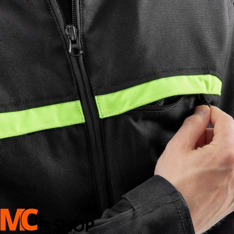 OZONE KURTKA TEKSTYLNA NEO BLACK/FLO YELLOW