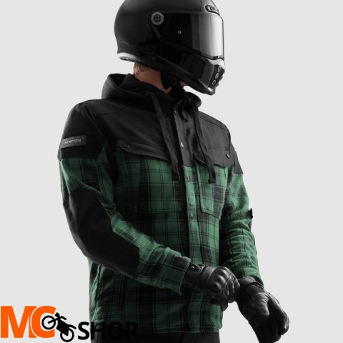 REBELHORN KOSZULA MOTOCYKLOWA SHIFTER BLACK/GREEN