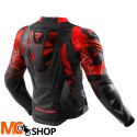 REBELHORN KURTKA SKÓRZANA INFERNO BLACK/FLUO RED