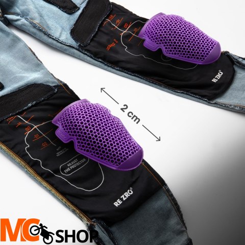 REBELHORN SPODNIE JEANS VANDAL MONOLAYER WASHED BL