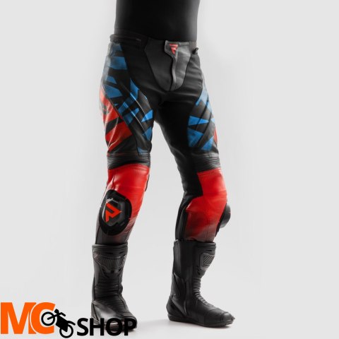 REBELHORN SPODNIE SKÓRZANE INFERNO BLA/BLUE/WH/RED