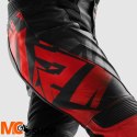 REBELHORN SPODNIE SKÓRZANE INFERNO BLACK/FLUO RED